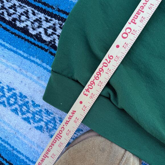 Vintage 90's Pluma Blank Green Thermal Lined Zip Up Hoodie Sweatshirt Sz 2XL XXL - Picture 9 of 9